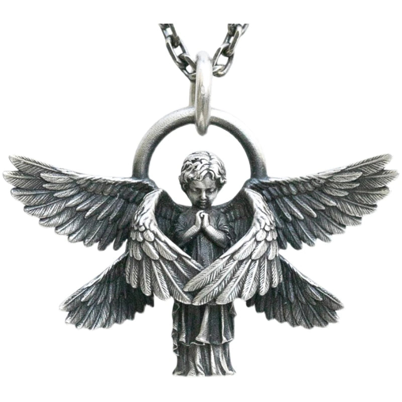 Colier cu aripi de înger Serafim™ din Argint | 1+1 GRATUIT